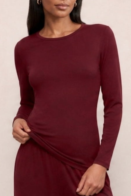 Bamboo Fitted Long Sleeve Top