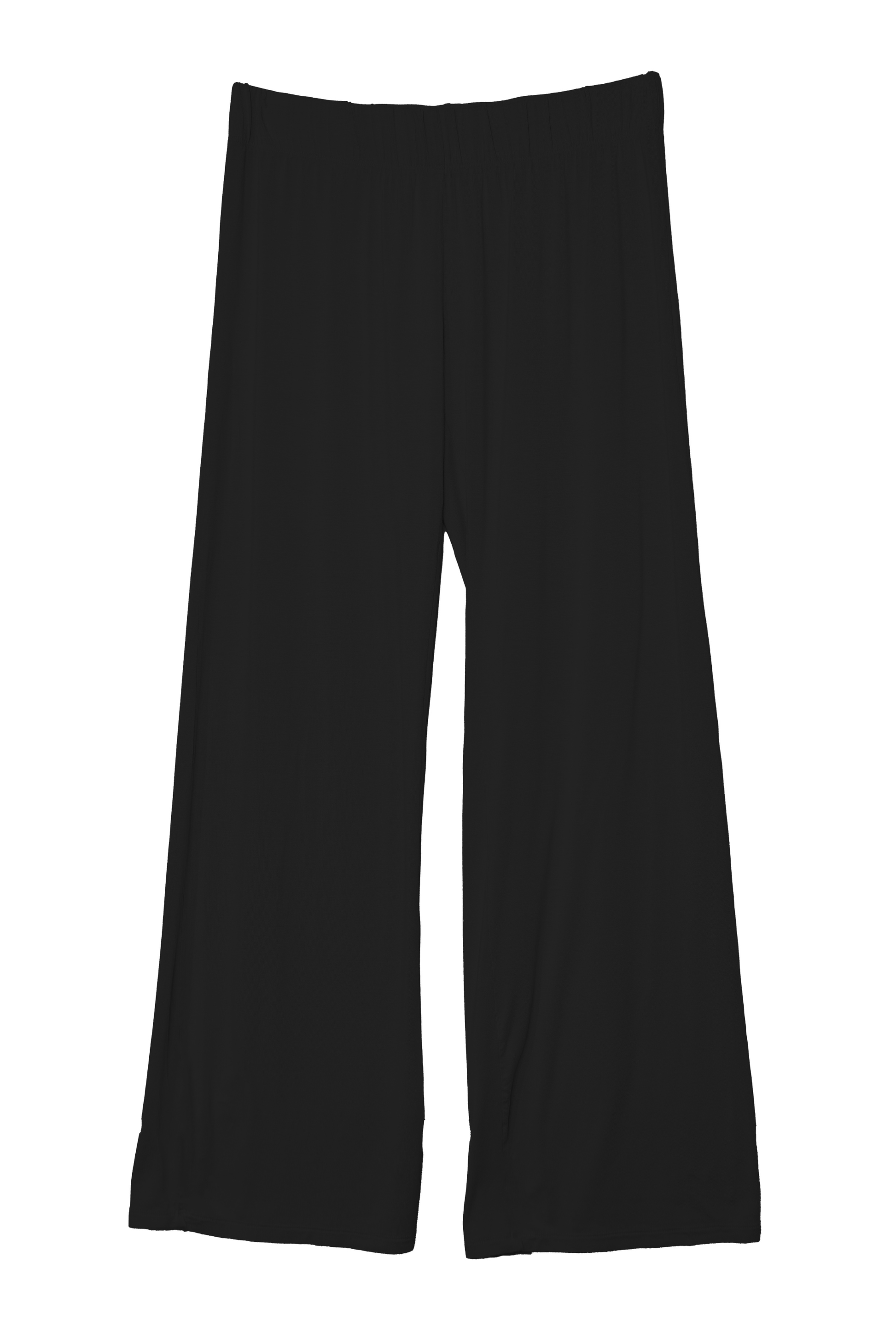 Black bamboo lounge pants from Camaofleur on a white background