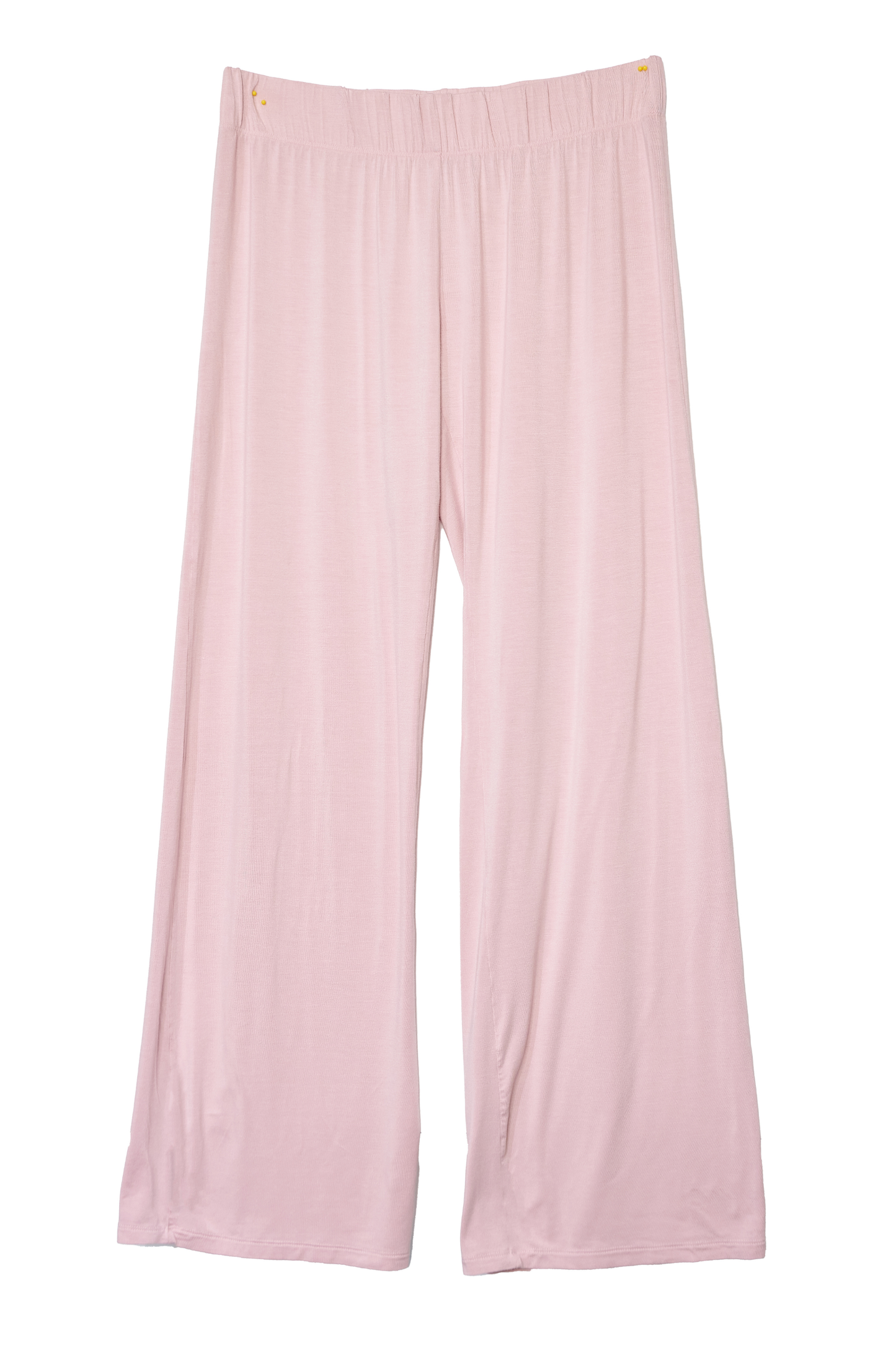 Pink lounge pants on a white background