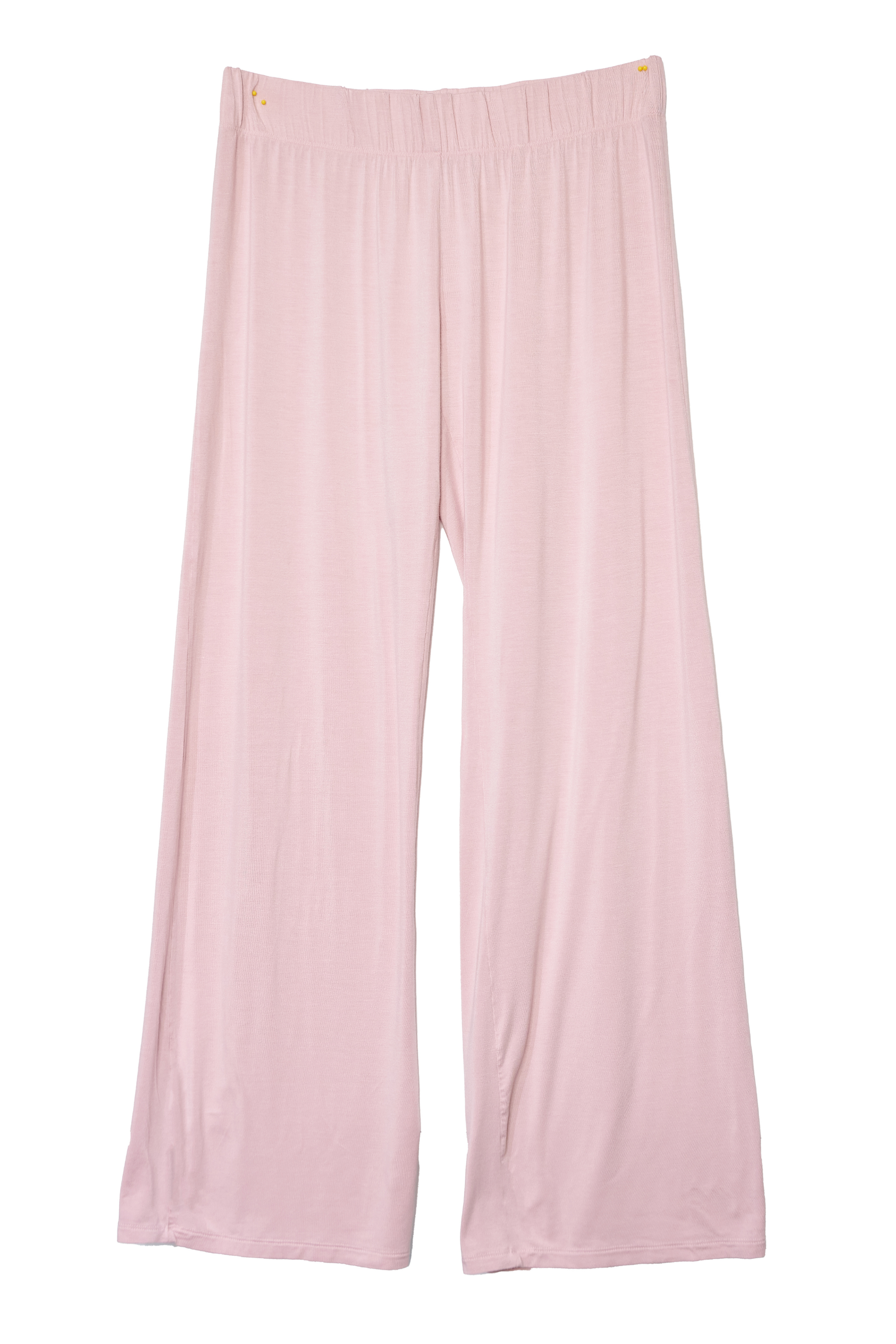 Pink lounge pants on a white background