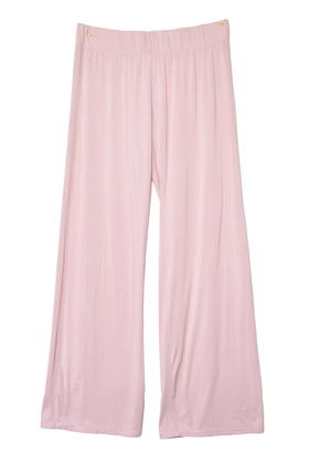 Pink lounge pants on a white background