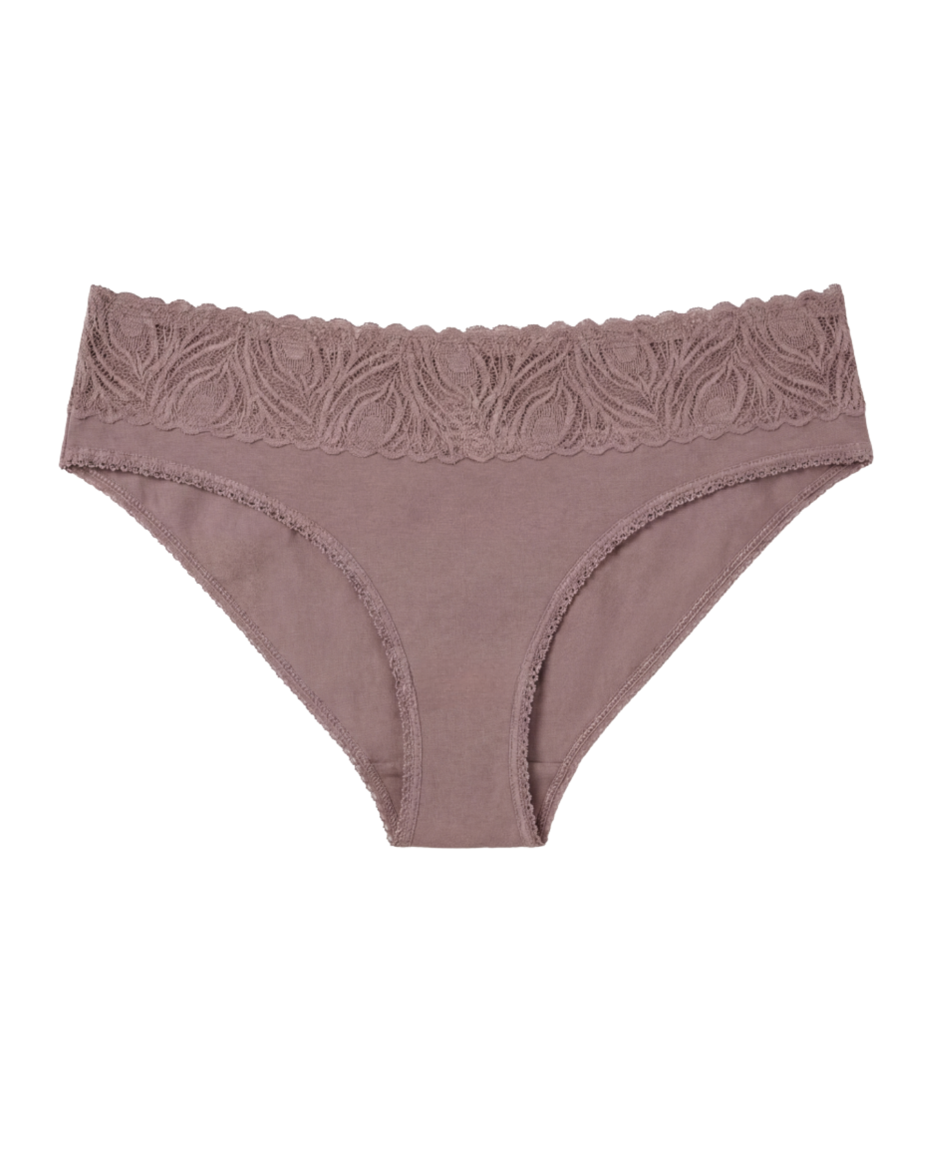 beautiful taupe cheekini made of bamboo-cotton from camofleur with a lace waistband