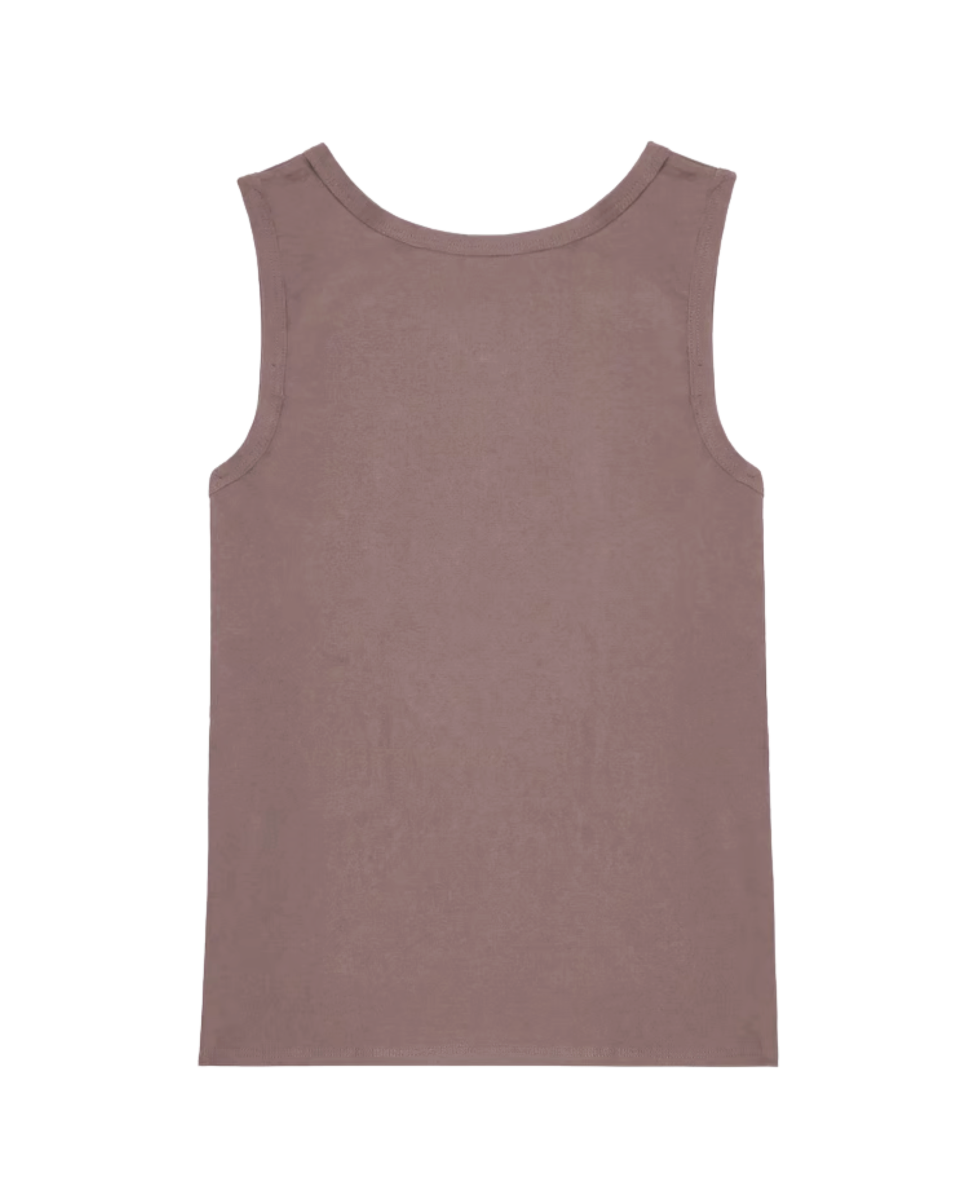 taupe crew tank top on a white background from camofleur