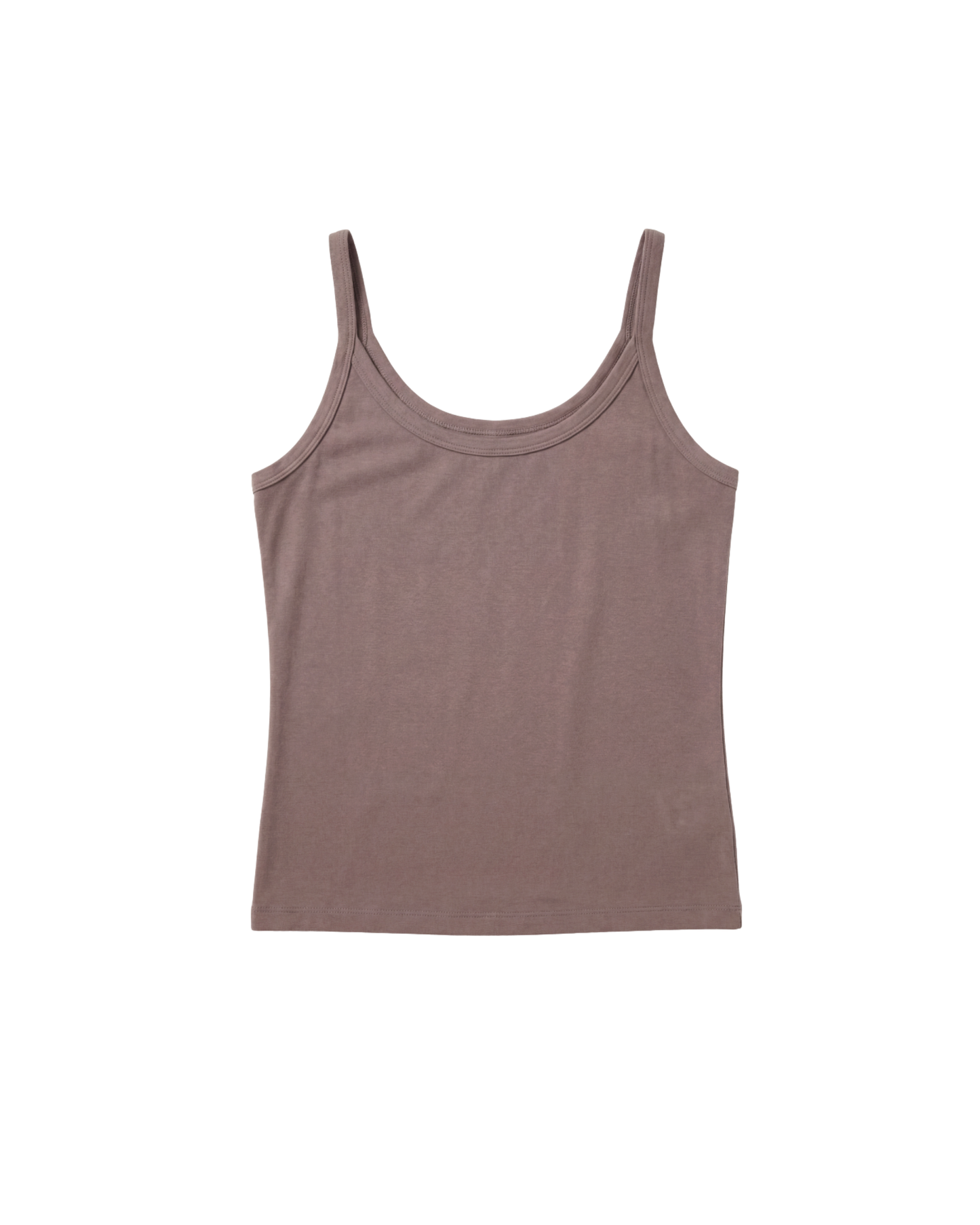 bamboo-cotton taupe scoop tank from camofleur against a white background